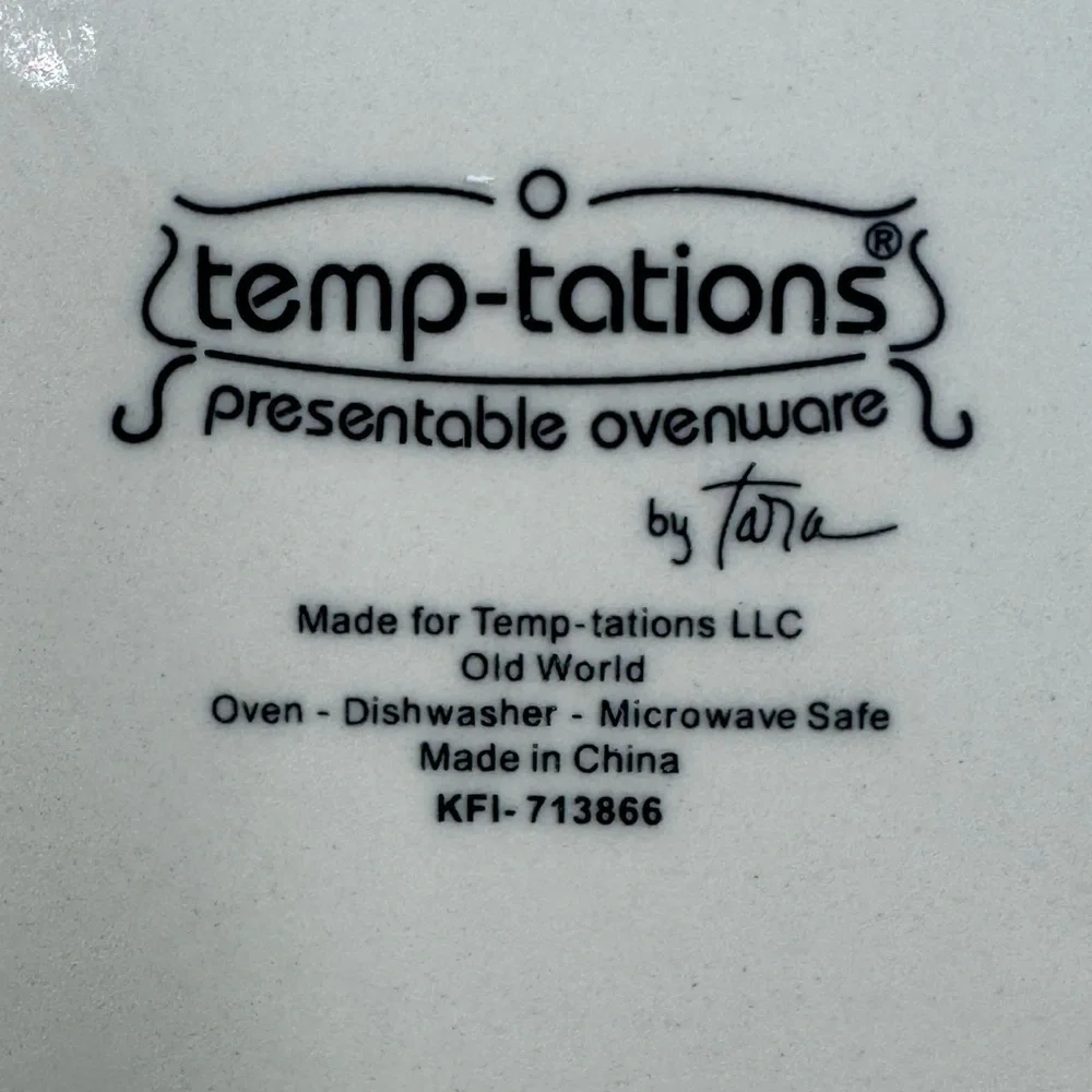 Temp-Tations OLD WORLD Cranberry Red Serving/Baking Tray Platter